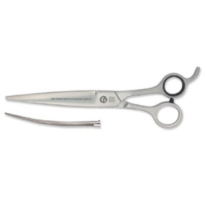 8 inch curvy artero scissors with white background for animal grooming cats dogs in anchorage alaska